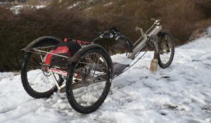 delta trike for winter use - rear view