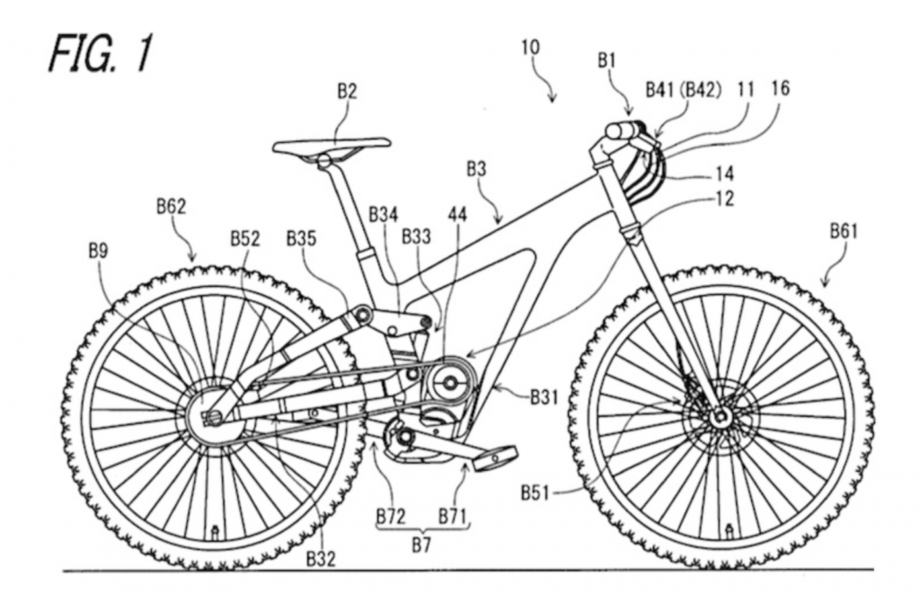 One of the sketches showing the look of a bike with the new gearbox