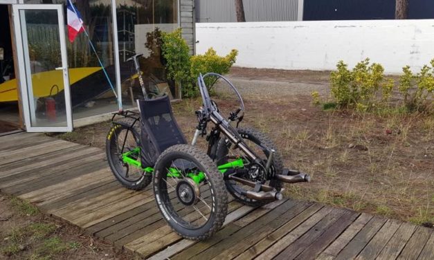 Converted AZUB FAT trike with three motors!