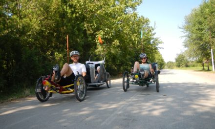 ⭐️ Young family traveling on recumbent trikes