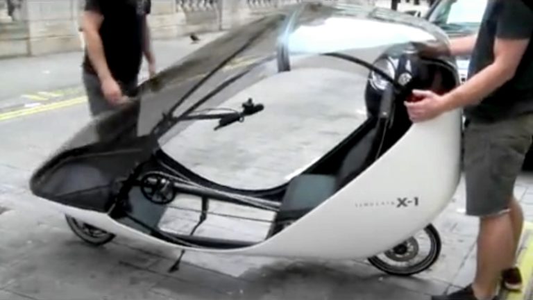 Sinclair C5 electric trike and the X-1 two-wheeler