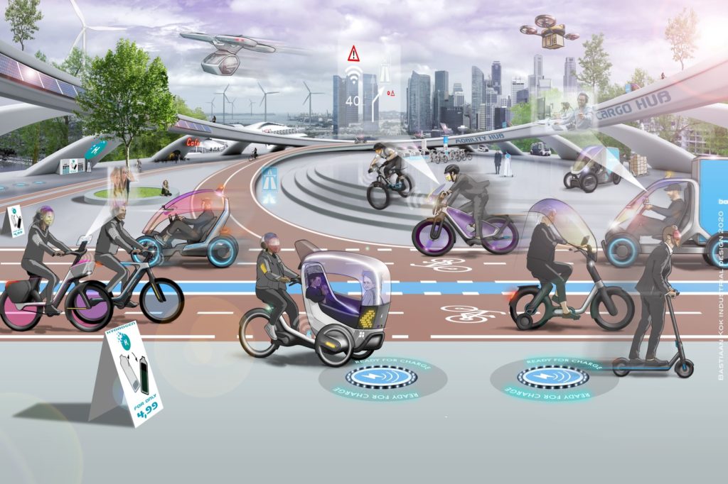 How the city of the future will look like with lanes for ebikes, cargo bikes and other micromobility