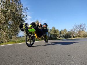 Luca loves speed and recumbent bikes