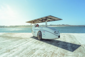 Solar-powered electric velomobile
