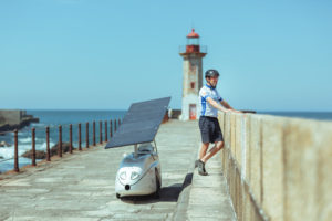 Winner of The Sun Trip - a race of electric bikes powered by sun