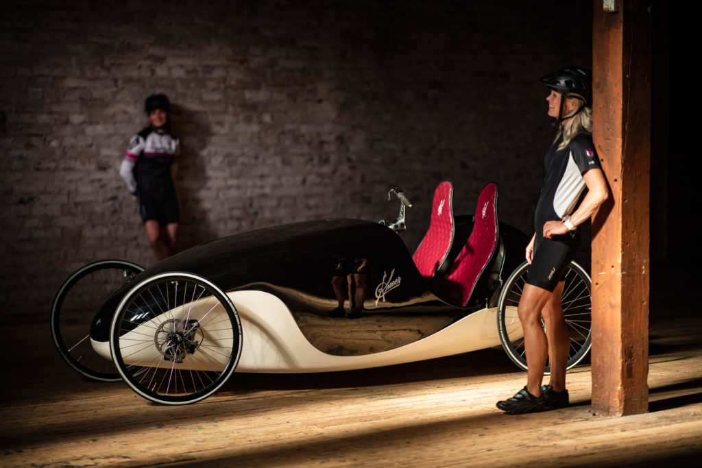 Two-seat four-wheel velomobile from Finland