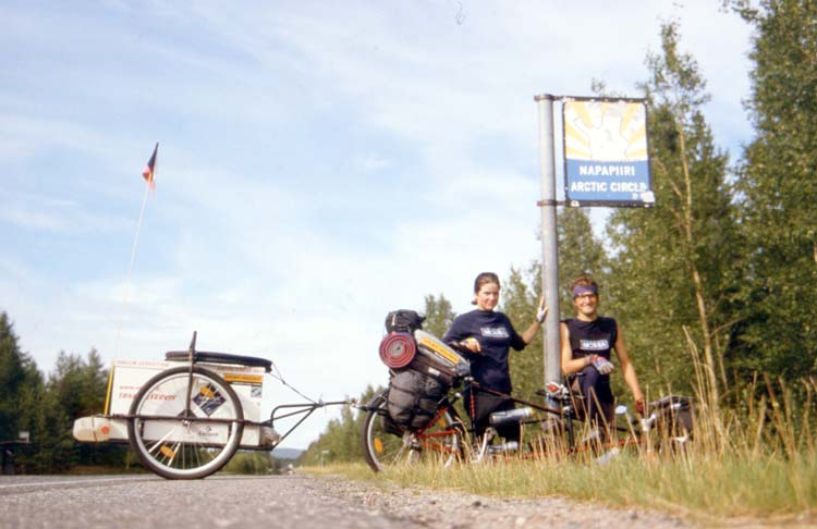 North Arctic Circle  - A goal of our first cycling expedition on a tandem bike