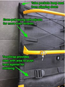 features of the mesh seat