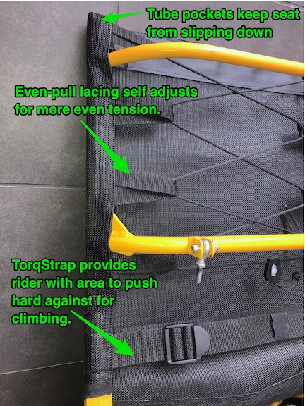features of the mesh seat