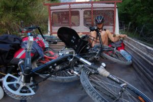 Hitchhiking with our bikes