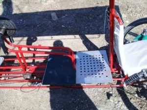 Homebuilt Recumbent Tandem Trike With Adaptation For Handicapped Stoker 3