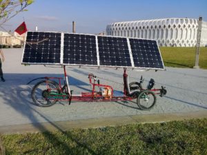 Homebuilt Recumbent Tandem Trike With Adaptation For Handicapped Stoker 5