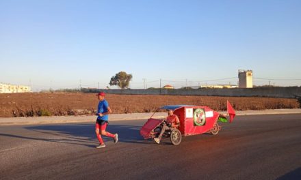 Recumbent trike as a marathoner’s support vehicle