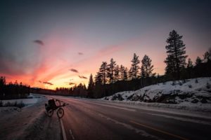 Cycling in Norway in winter