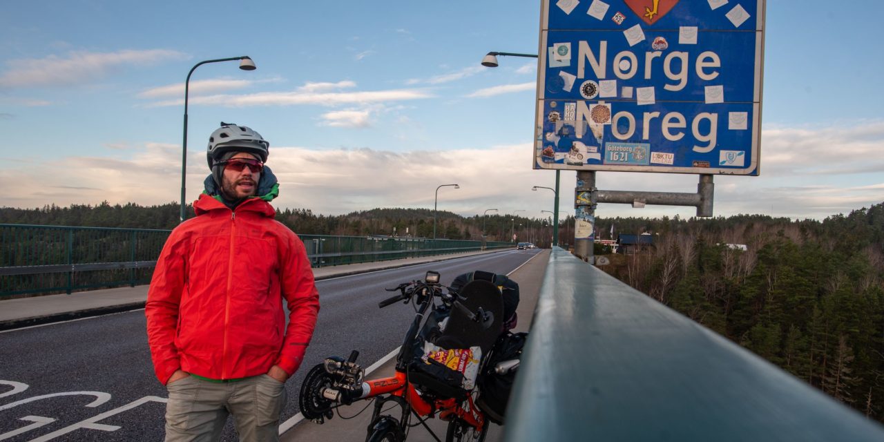 Winter recumbent expedition to the north of scandinavia