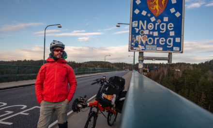 Winter recumbent expedition to the north of scandinavia