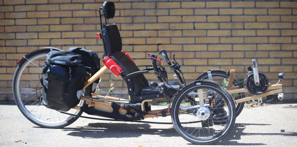 wooden recumbent trike