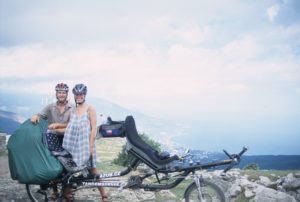 Ai Petri pass right above Yalta - a ride on a recumbent tandem bike