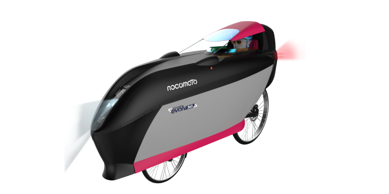 nocomoto  project  Nocomoto-evolve365-urban-velomobile-streamliner-fully-protected-bicycle-1280x640