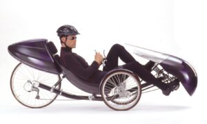 The very aerodynamic recumbent trike called Windcheetah