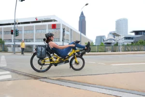 Recumbent bike in the city