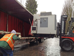 Moving one of the CNC machines