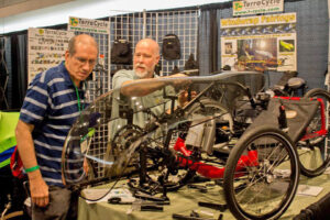 Recumbent Terra Cycle exhibiting at the Cycle-Con in Pomona, CA