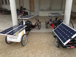 Two solar trikes from our competitors