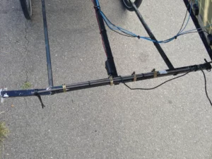 The next day more cracks appeared on the trailers, which we again repaired with threaded rods.