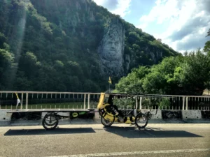 Decebal was a Romanian king and his bust is carved into a rock above the Danube river.