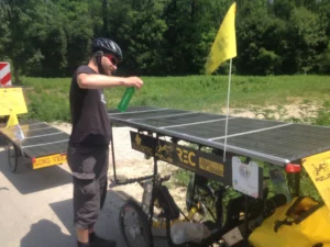 At first we tried cooling the solar panels to increase their efficiency, but it didn't work at all.
