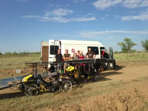 One night we camped with a British family who were taking part in a charity rally to Mongolia.