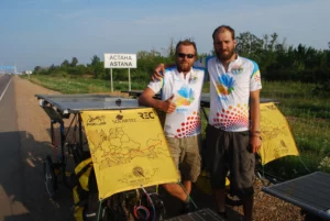 Entering Astana with almost empty batteries and headache. Next 18 km / 11 miles through the city was a happy nightmare.