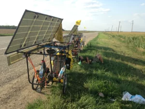 Evening charging from the last rays was usually enough for another 30 to 40 km.