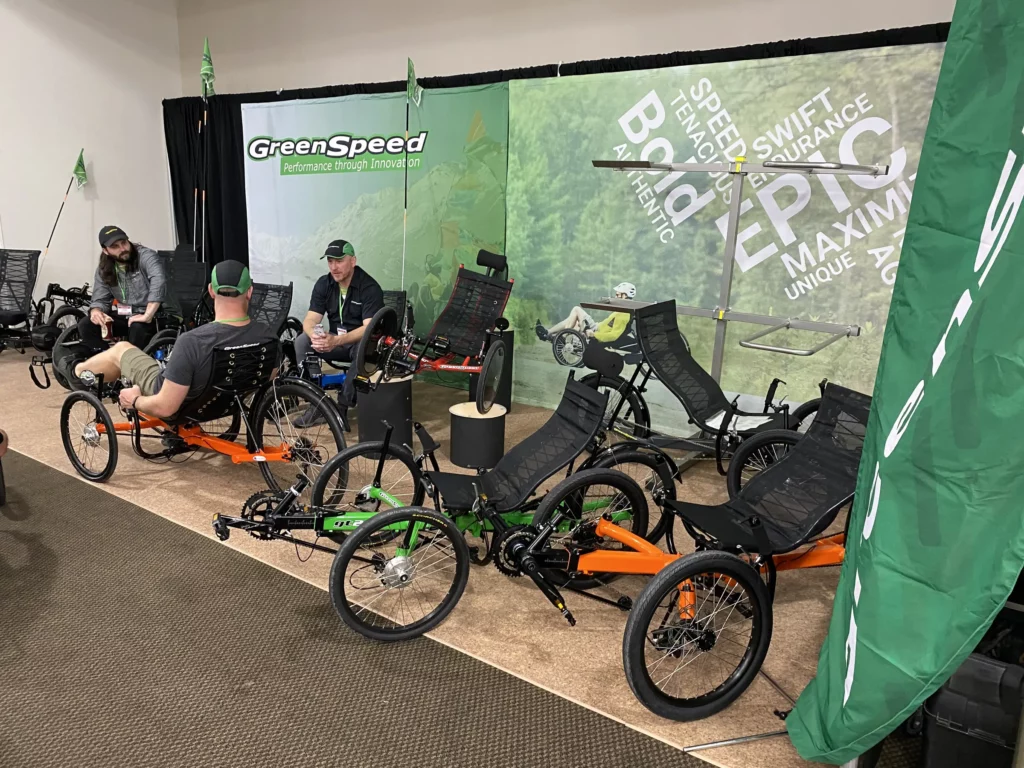 Greenspeed had a nice booth, and its main new product is a new version of its legendary Scorcher tires in 2.25" width. Scorchers are known for their low rolling resistance and then increased comfort in this width.