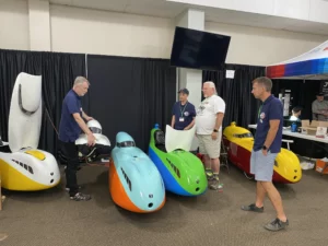 The velomobiles were also a big attraction. The owner of the Romanian company Velomobile World brought four Bülks, which are some of the most visible velomobile models of recent months.