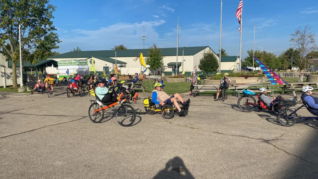 Even though the recumbent bike world today revolves mainly around trikes, many two-wheel recumbents were also seen on the ride.