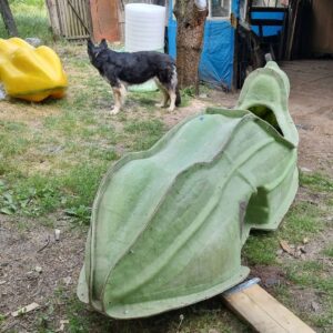 molds of the Moby Dick velomobile by Oleksii Hanshyn