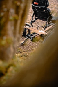 Rear suspension of the Kwettwiesel ONE incl. the rear rack