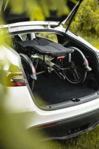 folded Kettwiesel in the Tesla car