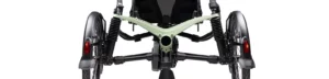 detailed rear view of the rear suspension