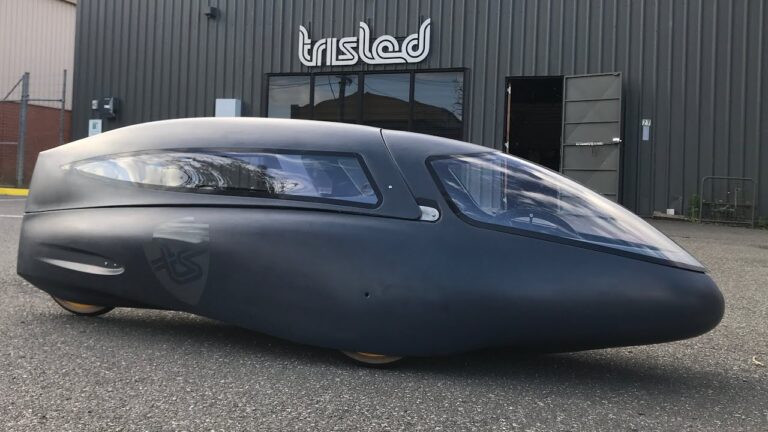 rotomolded racing velomobile from trisled