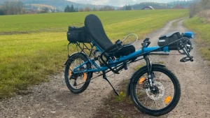 DIY recumbent bicycle designed and built by Jan Tomasek