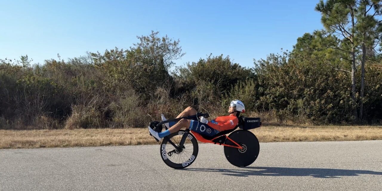 MATTHEW LEFTHAND SHATTERS AMERICAN 24-HOUR RECORD ON A RECUMBENT BIKE AT BIKE SEBRING