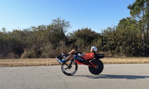 MATTHEW LEFTHAND SHATTERS AMERICAN 24-HOUR RECORD ON A RECUMBENT BIKE AT BIKE SEBRING